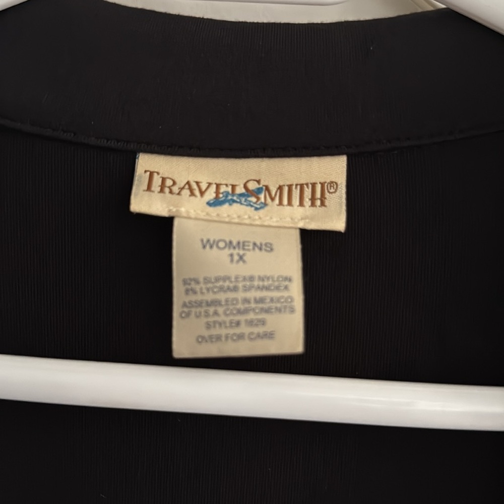 Travel Smith black Dress size 1x fake wrap dress - Picture 3 of 5
